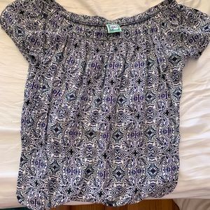 Y&I off the shoulder blue top